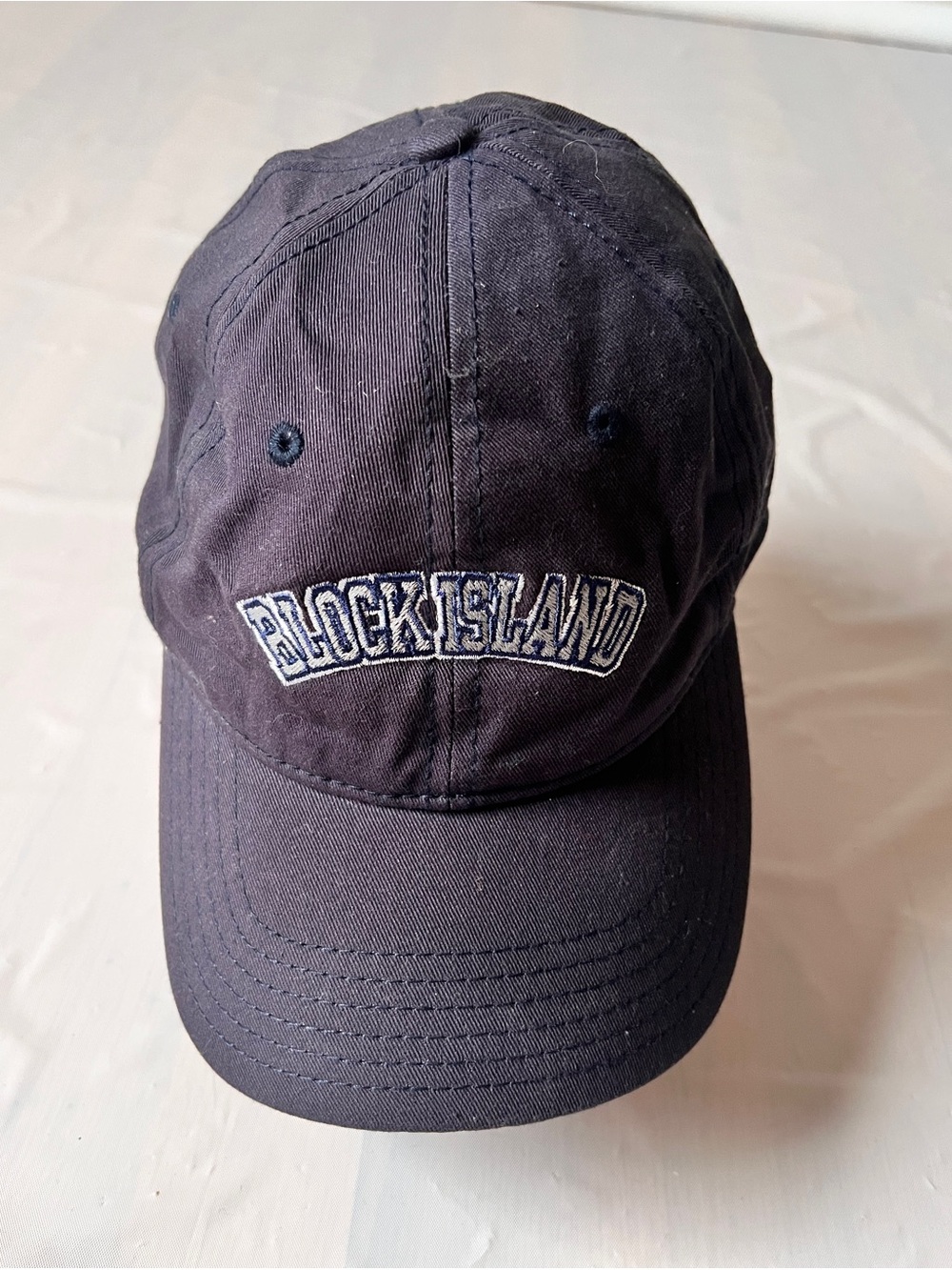 Block Island Strapback cap Rhode Island Hat Attitude 101 navy 100% Cotton Map os
